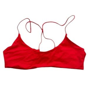 Four Three Seven Red Bikini Top